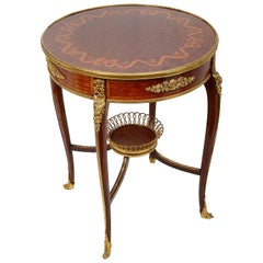 19th Century French Inlaid Gueridon, circa 1890, After Linke