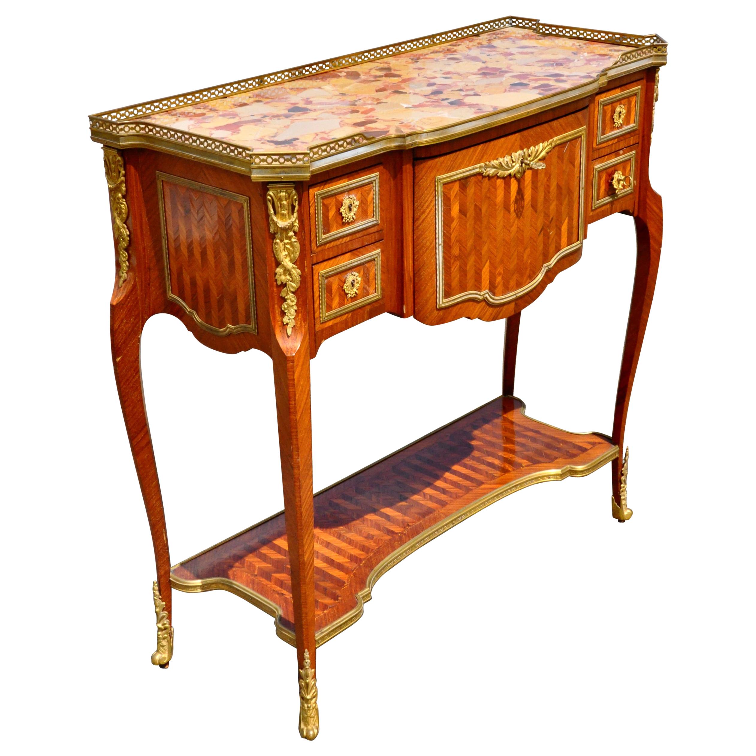 19th Century French Inlaid Kingwood Serving Table For Sale