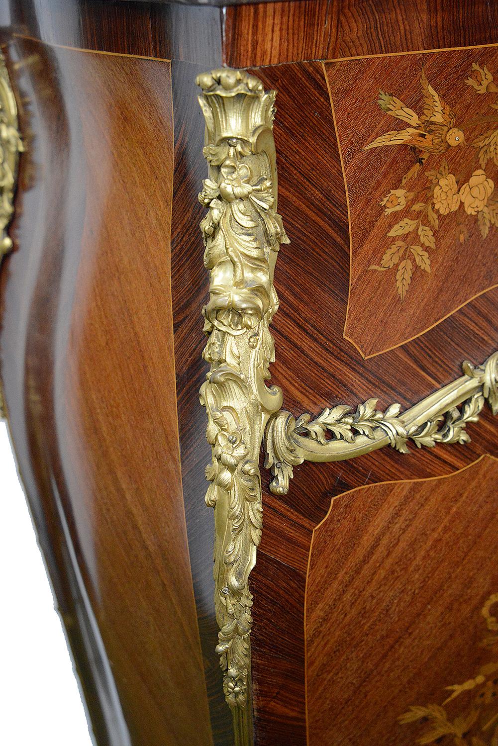 Mahogany 19th Century French Inlaid Pedestal After Francoise Linke For Sale