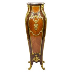 Antique 19th century French inlaid pedestal after Francoise Linke