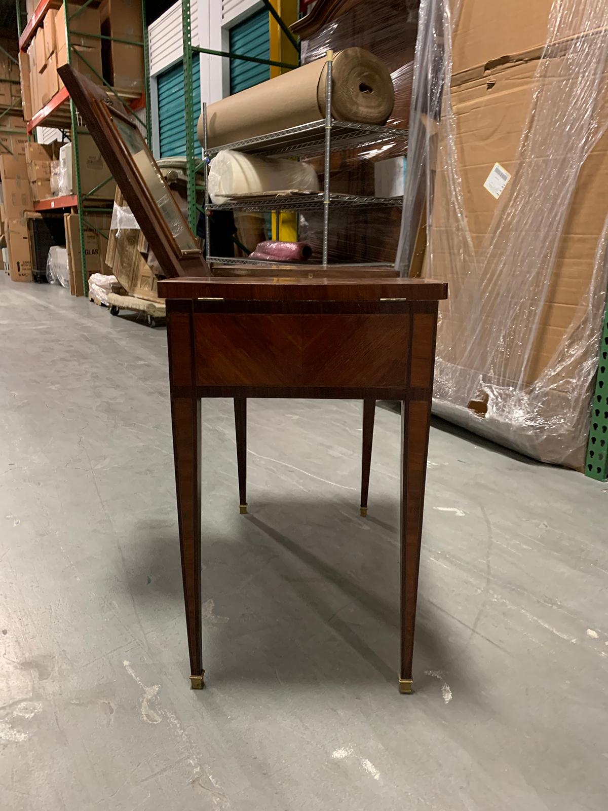 19th Century French Inlaid Poudress Dressing Table with Mirror 11