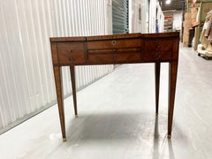 19th Century French Inlaid Poudress Dressing Table with Mirror