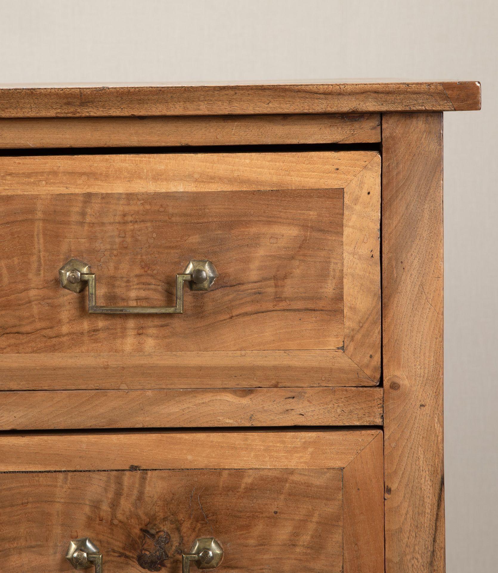 19th Century French Inlaid Walnut Two Drawer Commode For Sale 7