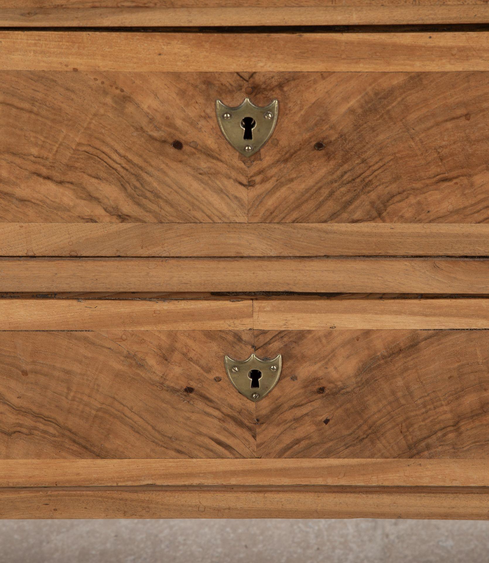19th Century French Inlaid Walnut Two Drawer Commode For Sale 8