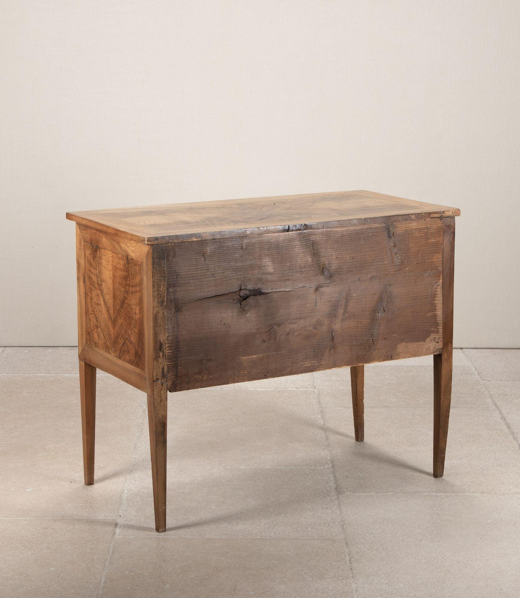19th Century French Inlaid Walnut Two Drawer Commode For Sale 2