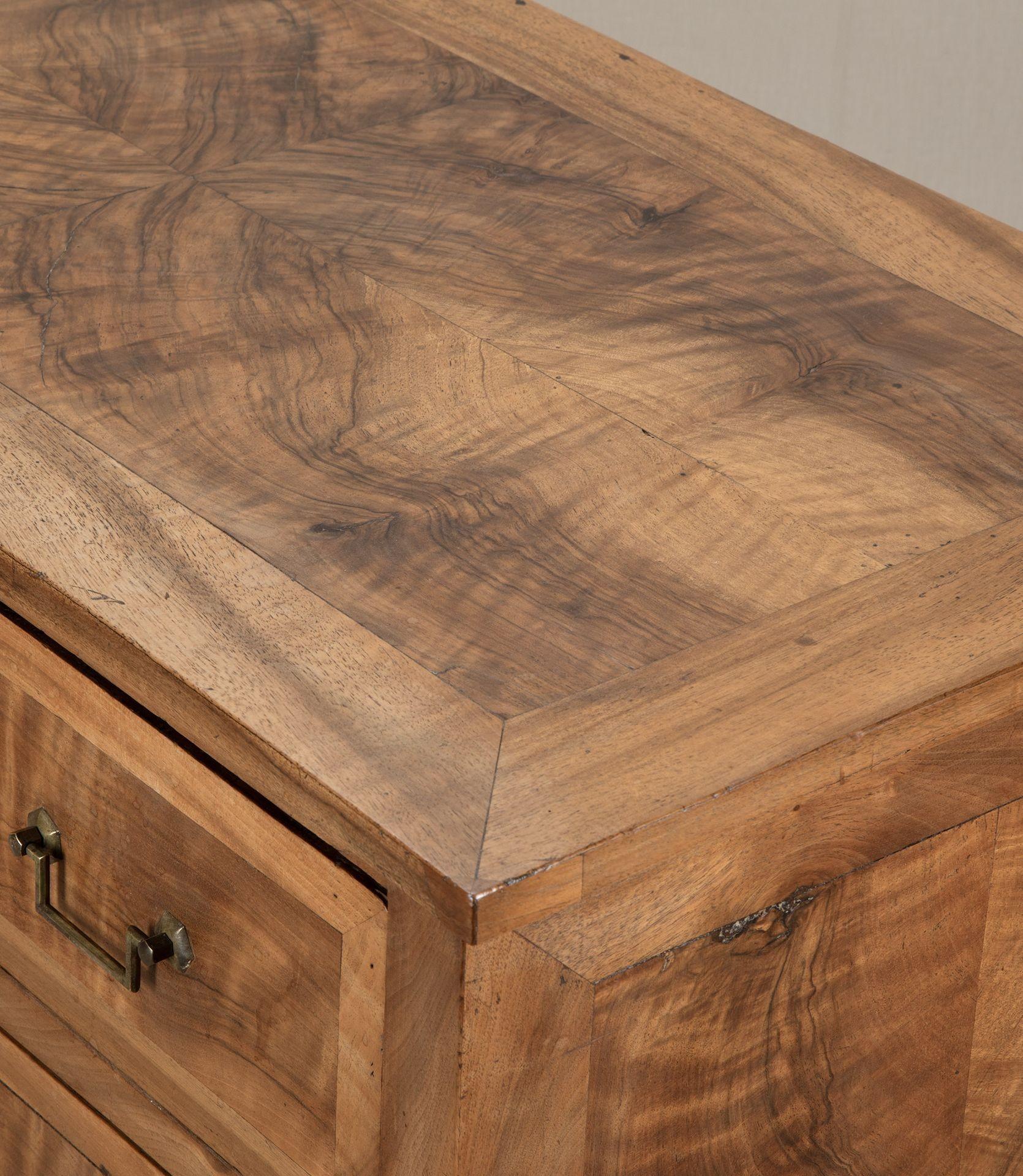 19th Century French Inlaid Walnut Two Drawer Commode For Sale 4