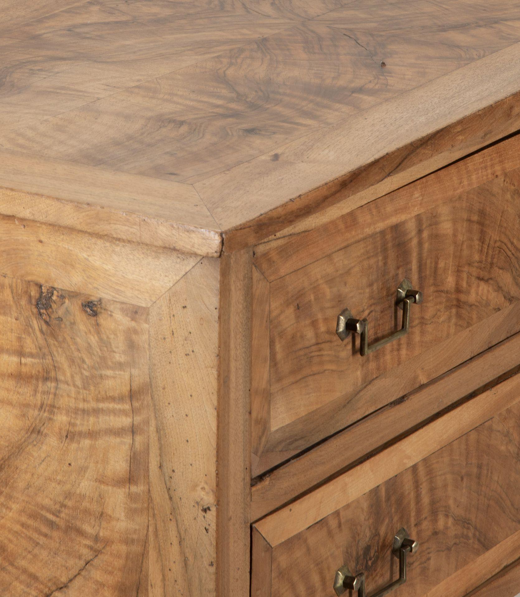 19th Century French Inlaid Walnut Two Drawer Commode For Sale 5