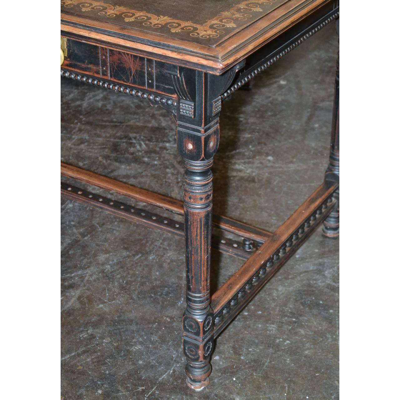 Late 19th Century 19th Century French Inlaid Writing Table