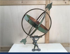 19th Century French Iron and Cast Iron Sundial, 1890s