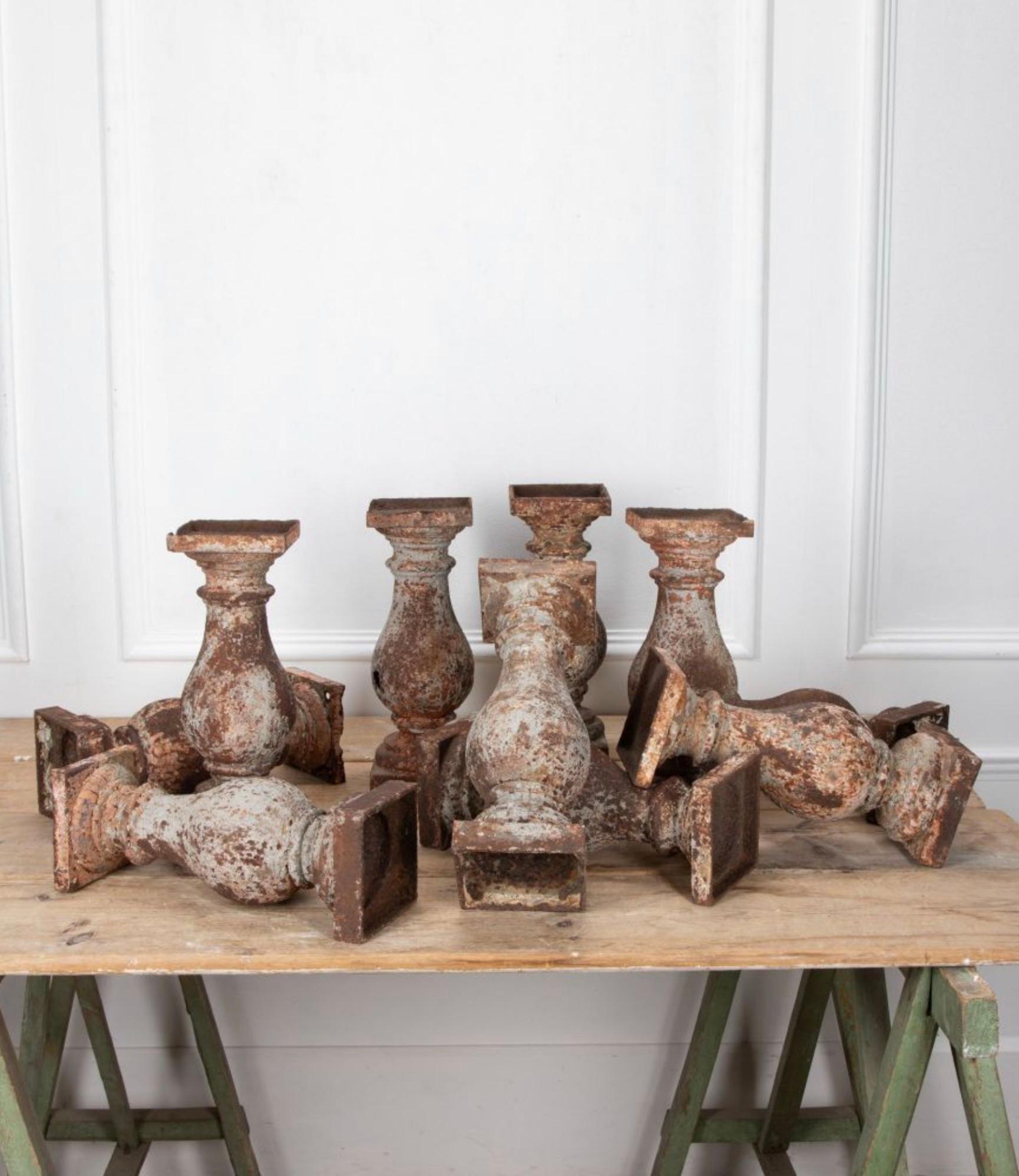 Wonderful original 19th Century architectural columns. 

Featuring their original painted patina. These would make great table lamps or candle holders post-sale.

Circa 1860s. 

17 available