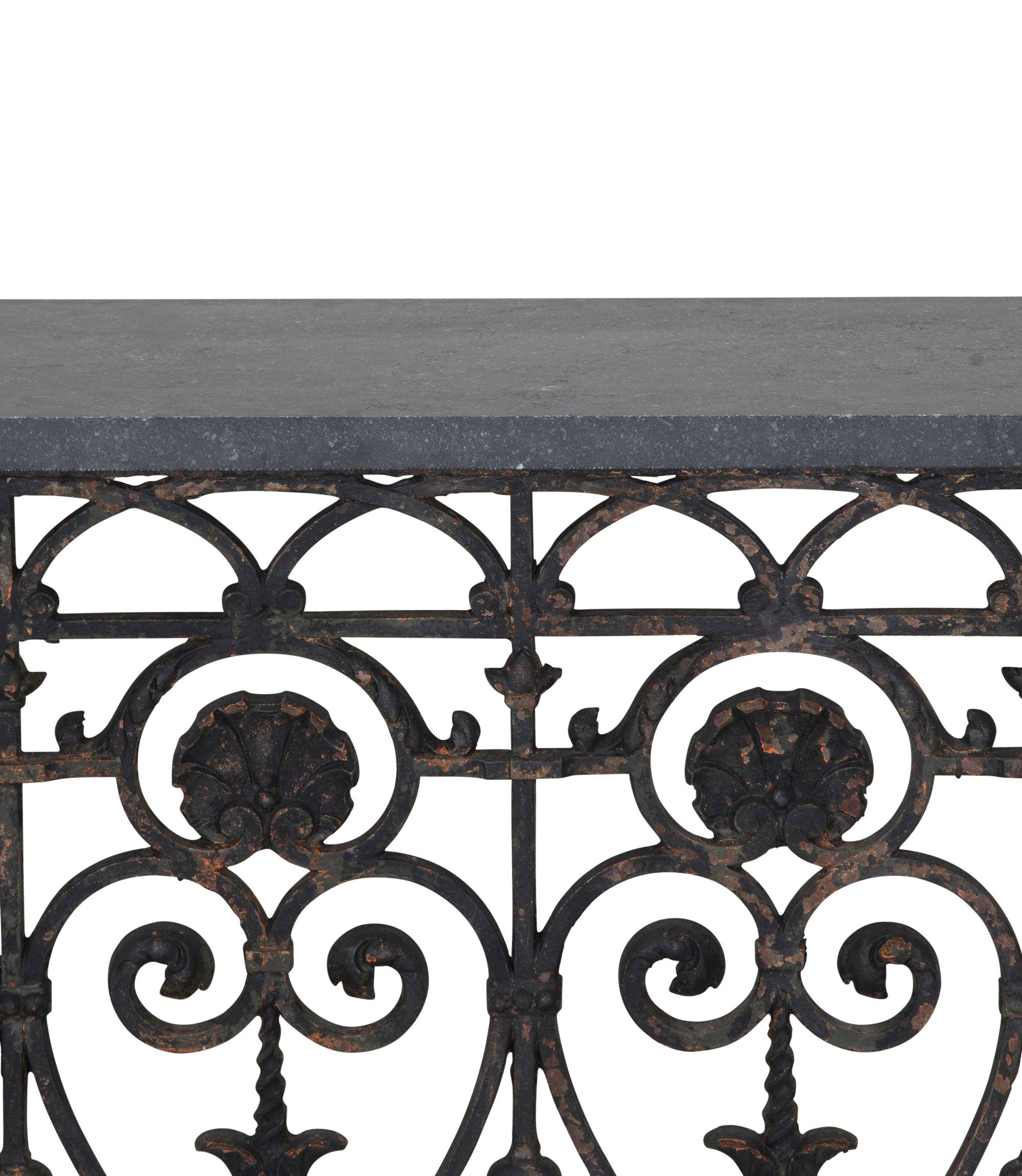 19th Century French Iron Balcony Console In Good Condition For Sale In Tetbury, Gloucestershire
