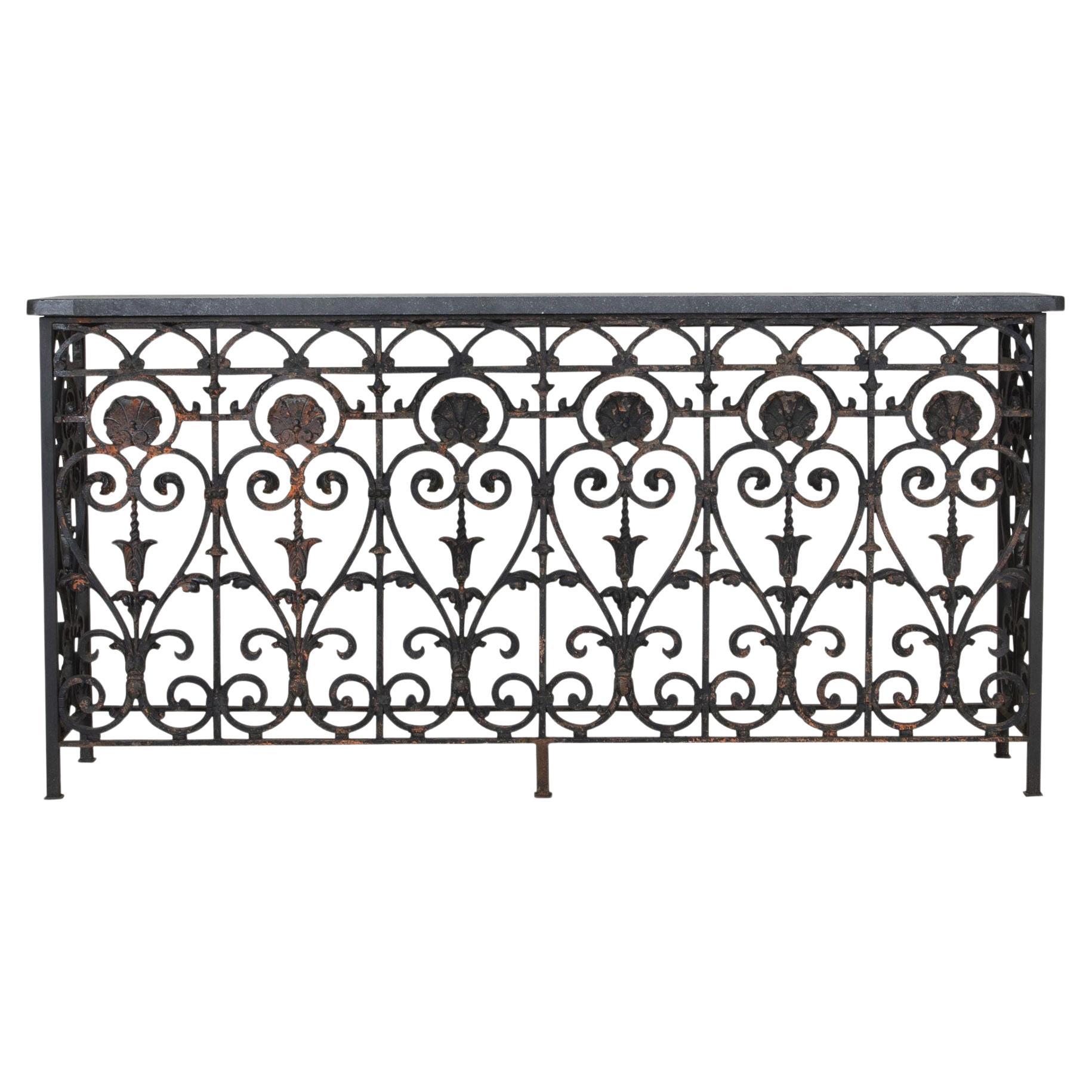 19th Century French Iron Balcony Console