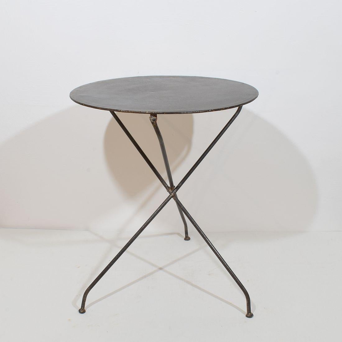 Table pliante de bistro française du 19ème siècle 1