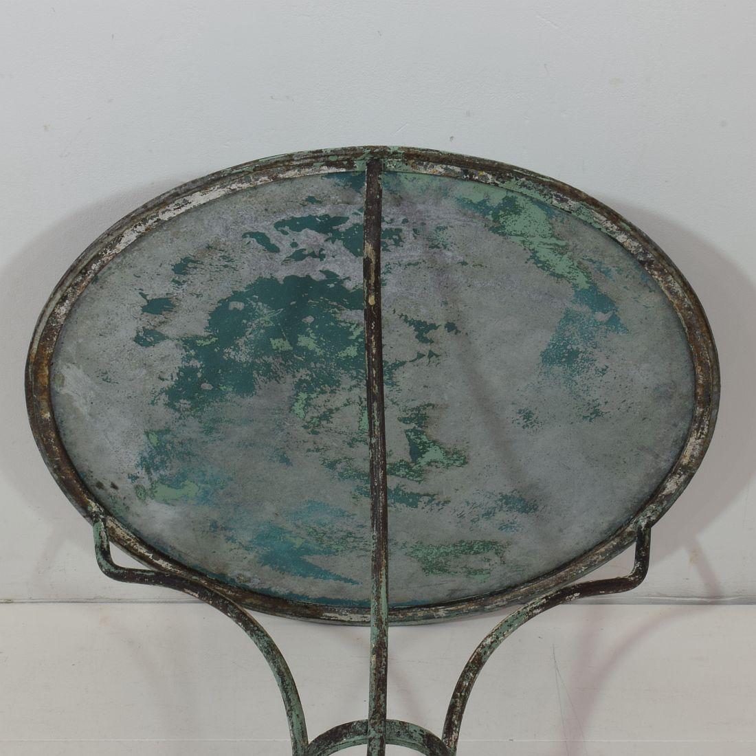 19th Century French Iron Bistro Table 9