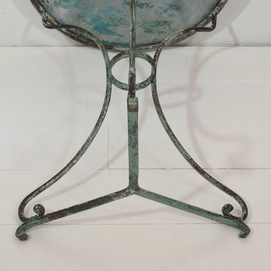 19th Century French Iron Bistro Table 10