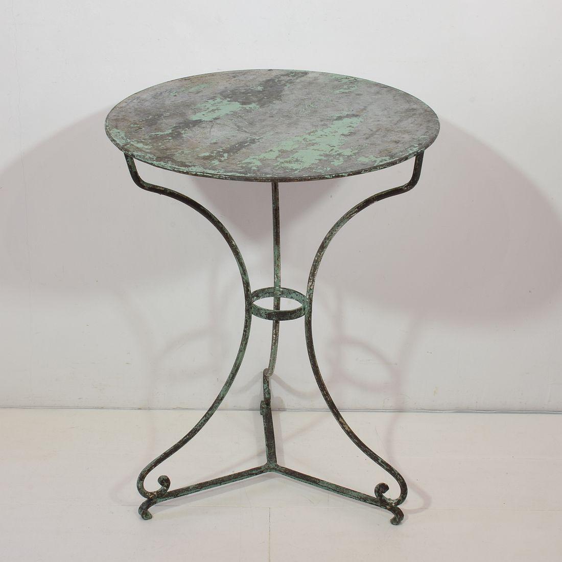 Belle Époque 19th Century French Iron Bistro Table