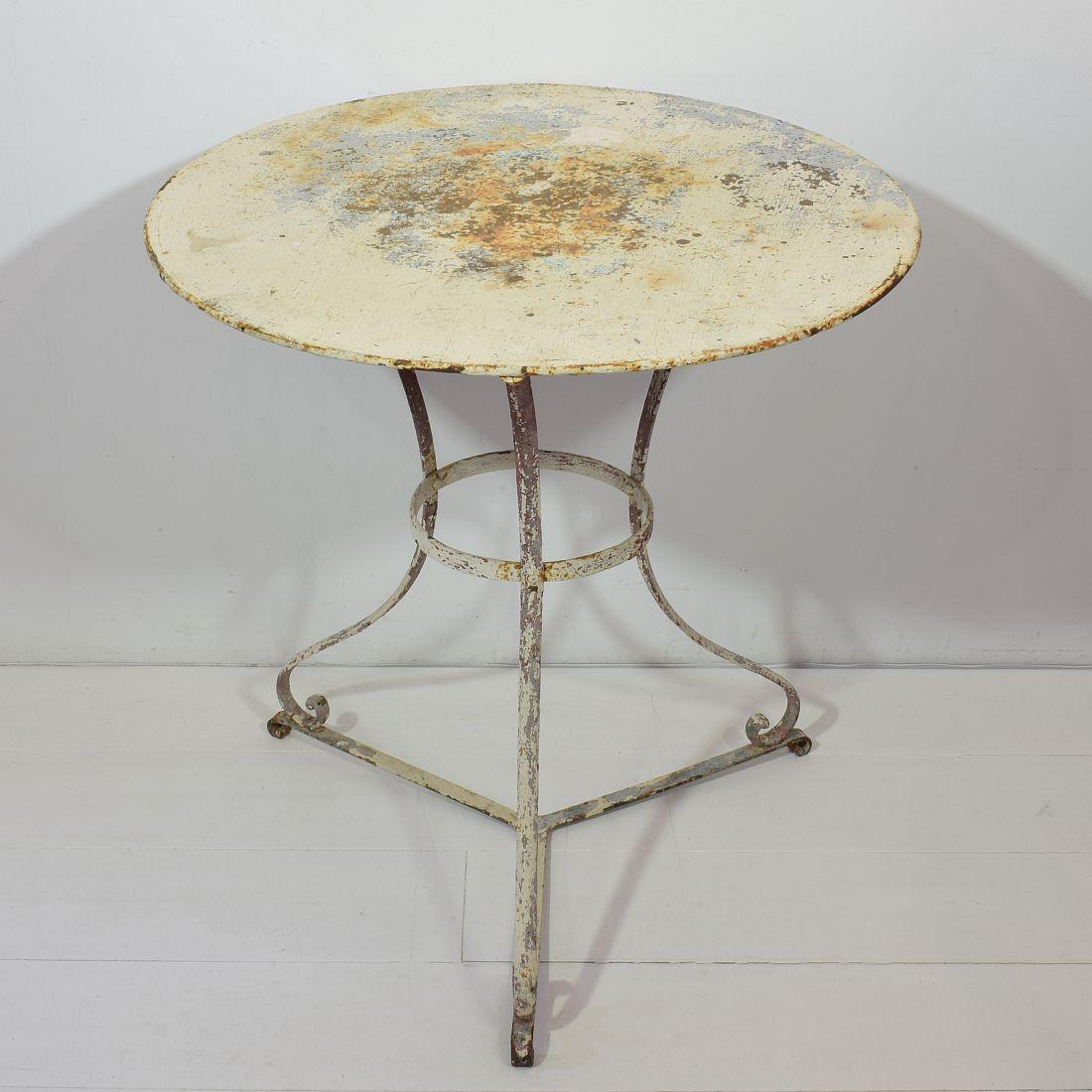 19th Century French Iron Bistro Table 1