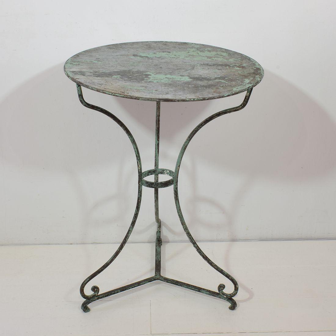 19th Century French Iron Bistro Table 3