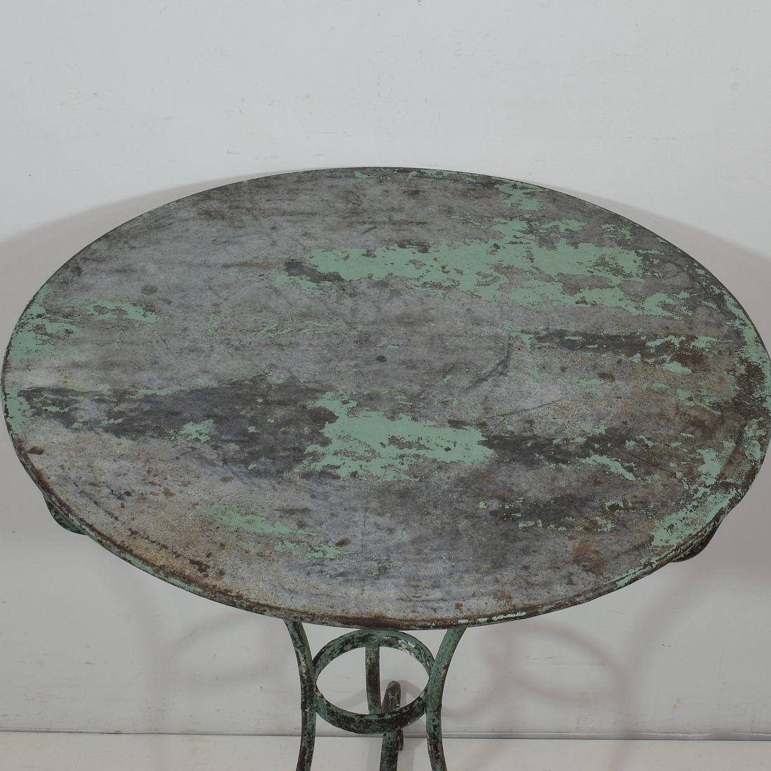 19th Century French Iron Bistro Table 4