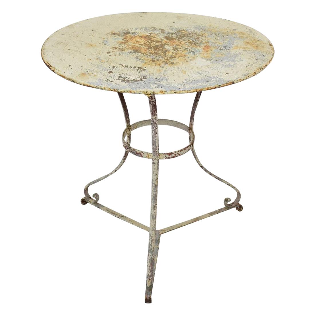 19th Century French Iron Bistro Table