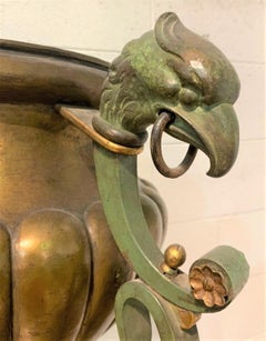 19th Century French Iron and Brass Jardiniere Planter
