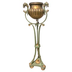 19th Century French Iron and Brass Jardiniere Planter