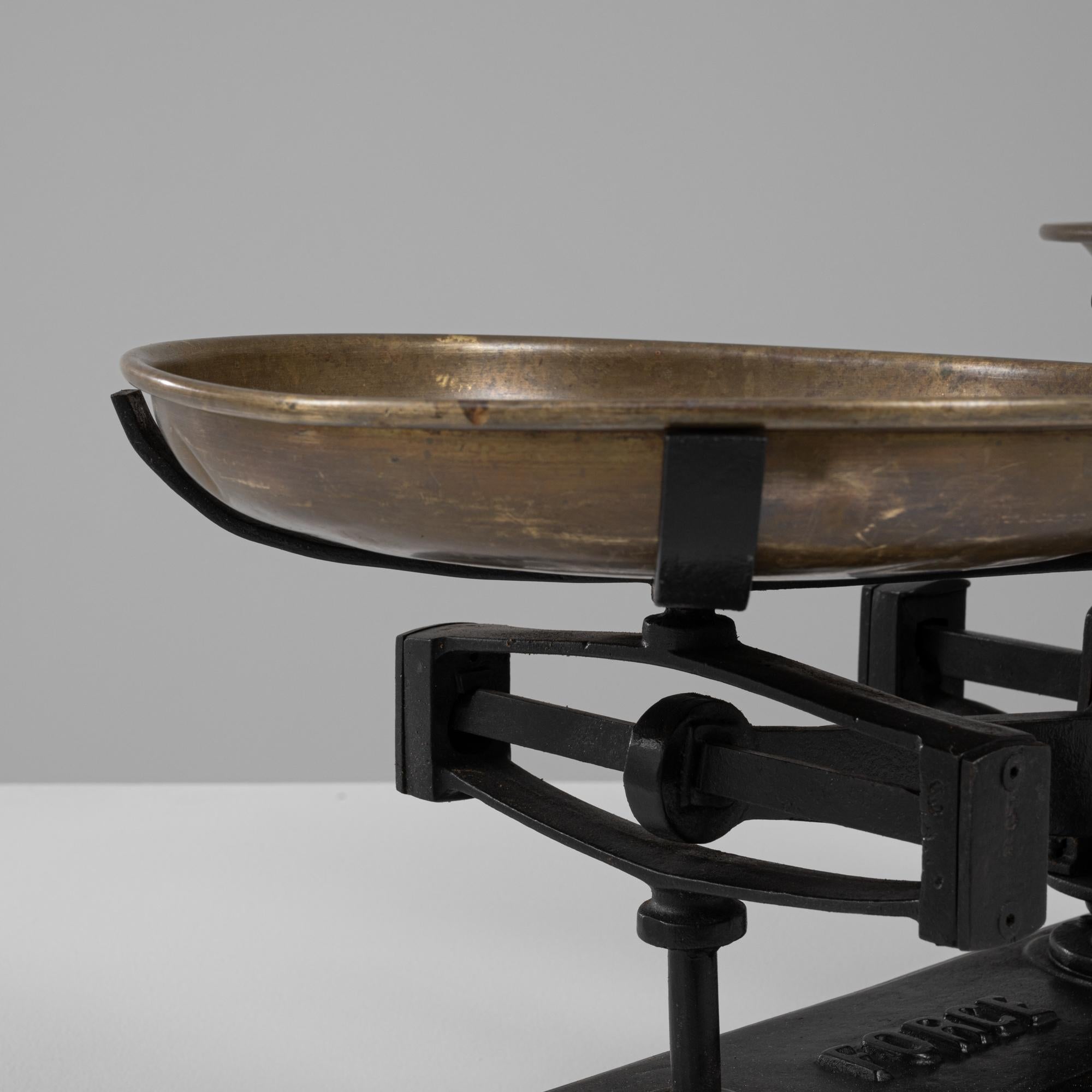 Scala francese in ferro e ottone del XIX secolo in vendita 1