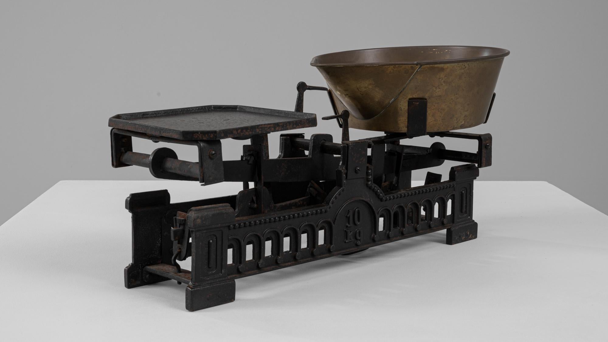 Scala francese in ferro e ottone del XIX secolo in vendita 2