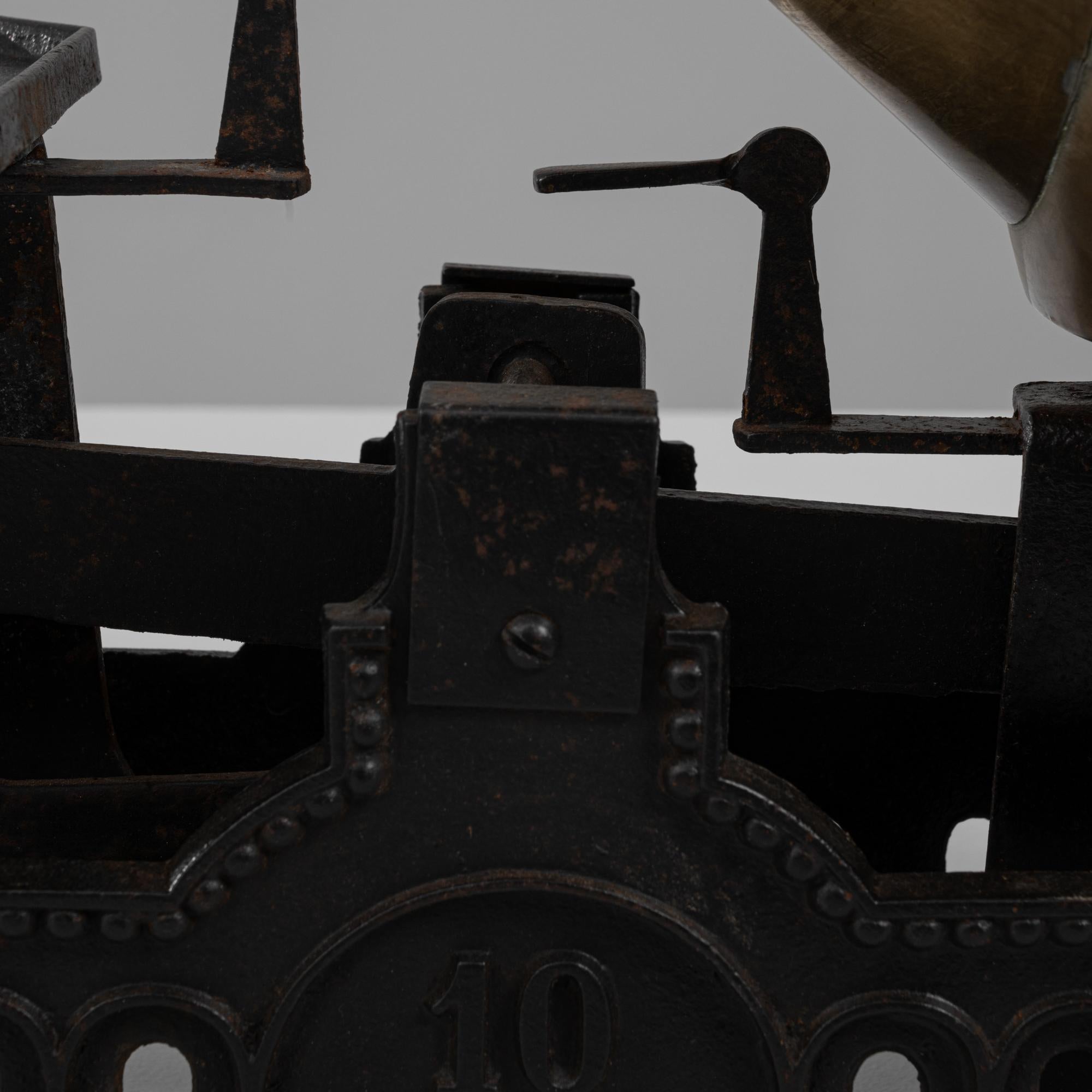 Scala francese in ferro e ottone del XIX secolo in vendita 4