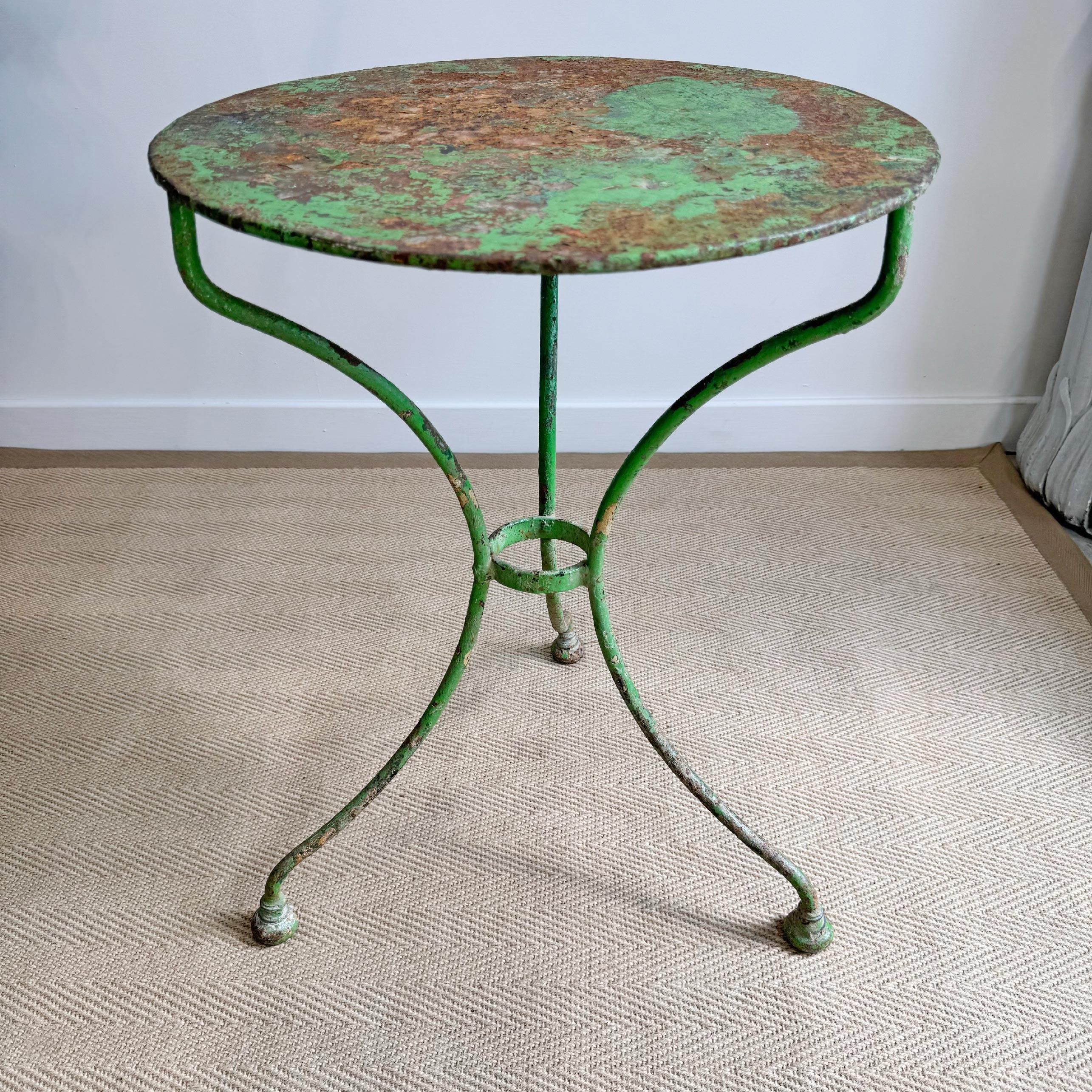 19th Century French Iron Cafe Table For Sale 7
