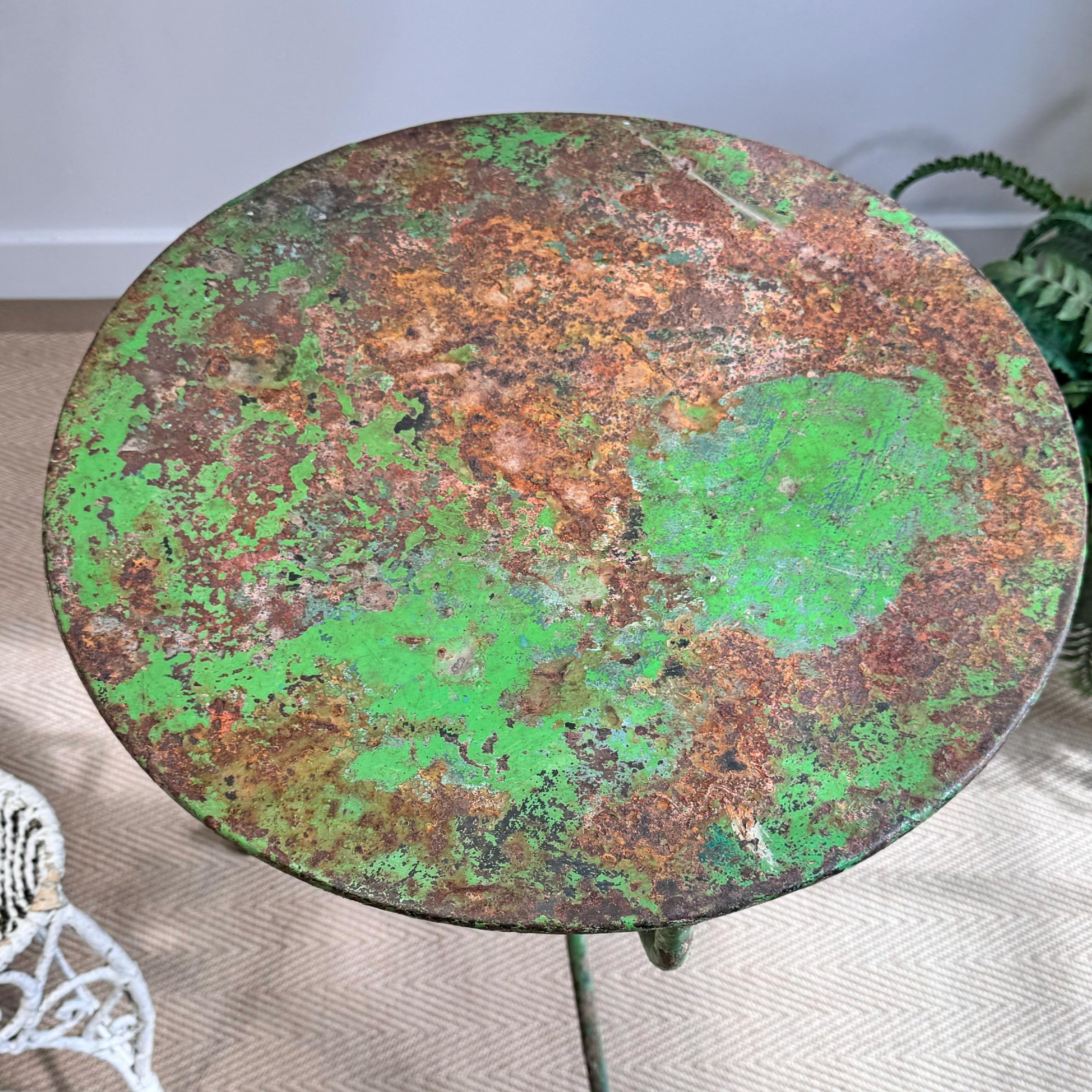 19th Century French Iron Cafe Table For Sale 2