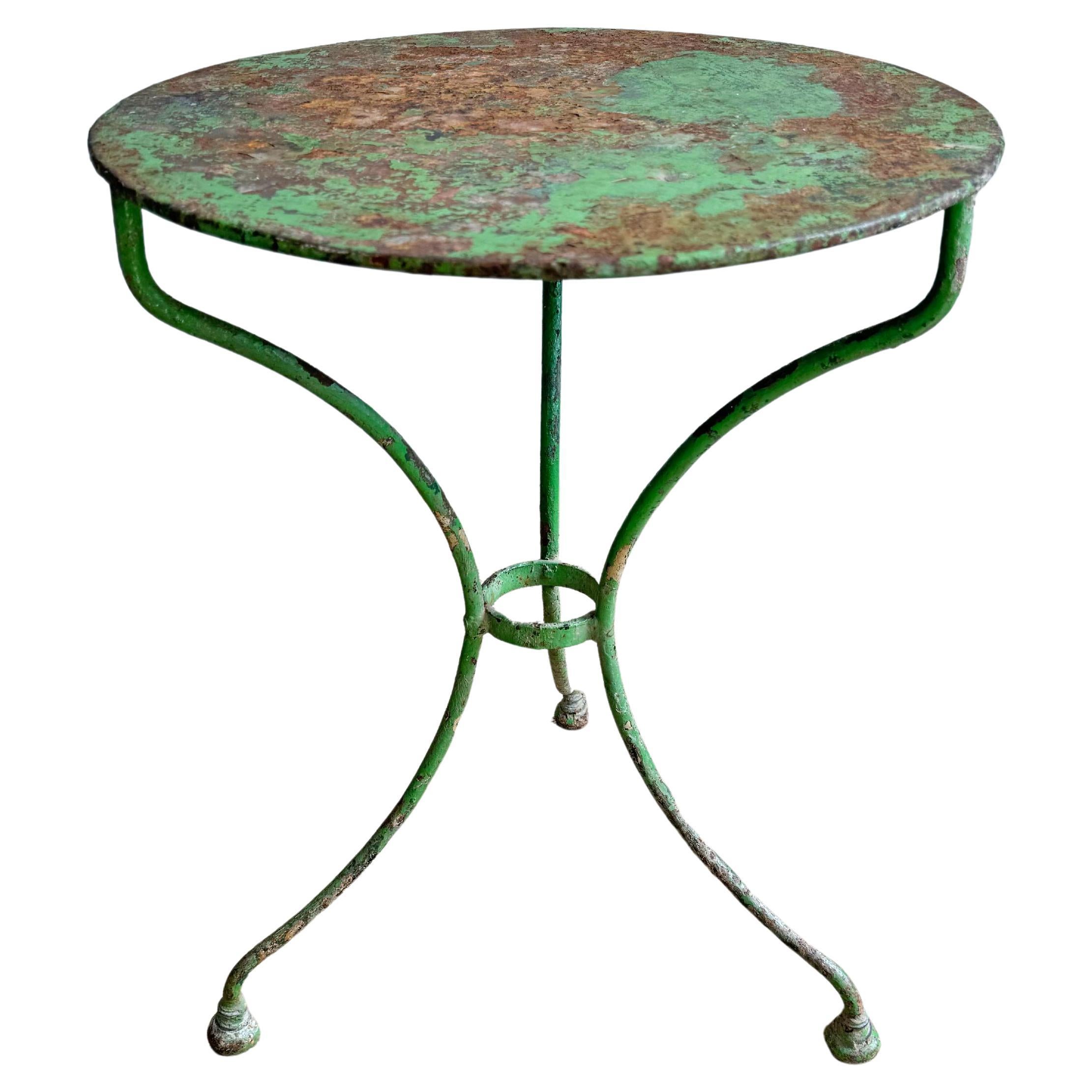19th Century French Iron Cafe Table For Sale