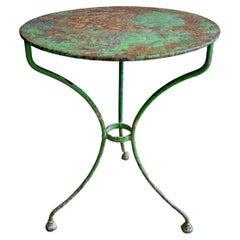 Used 19th Century French Iron Cafe Table