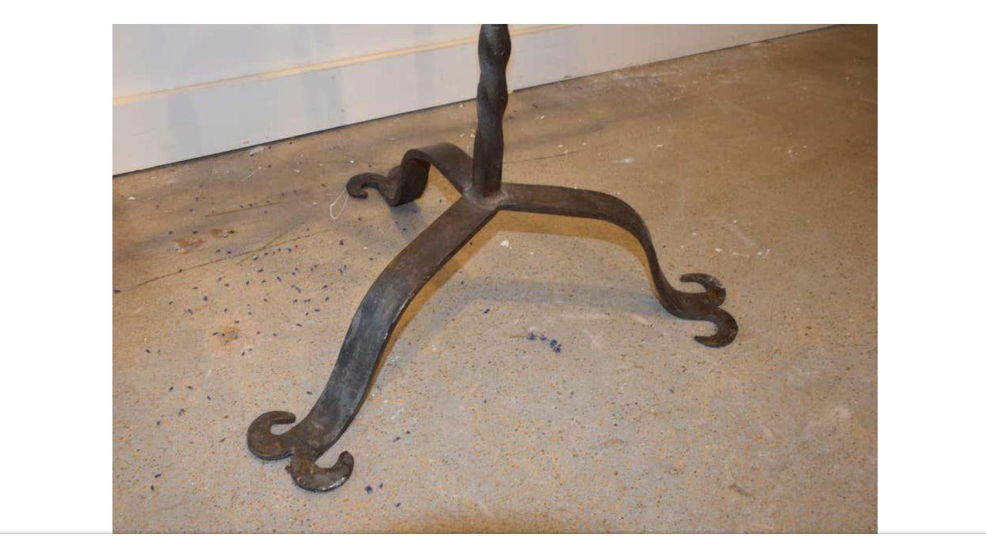 19th Century French Iron Candelabra In Good Condition For Sale In Burton, TX