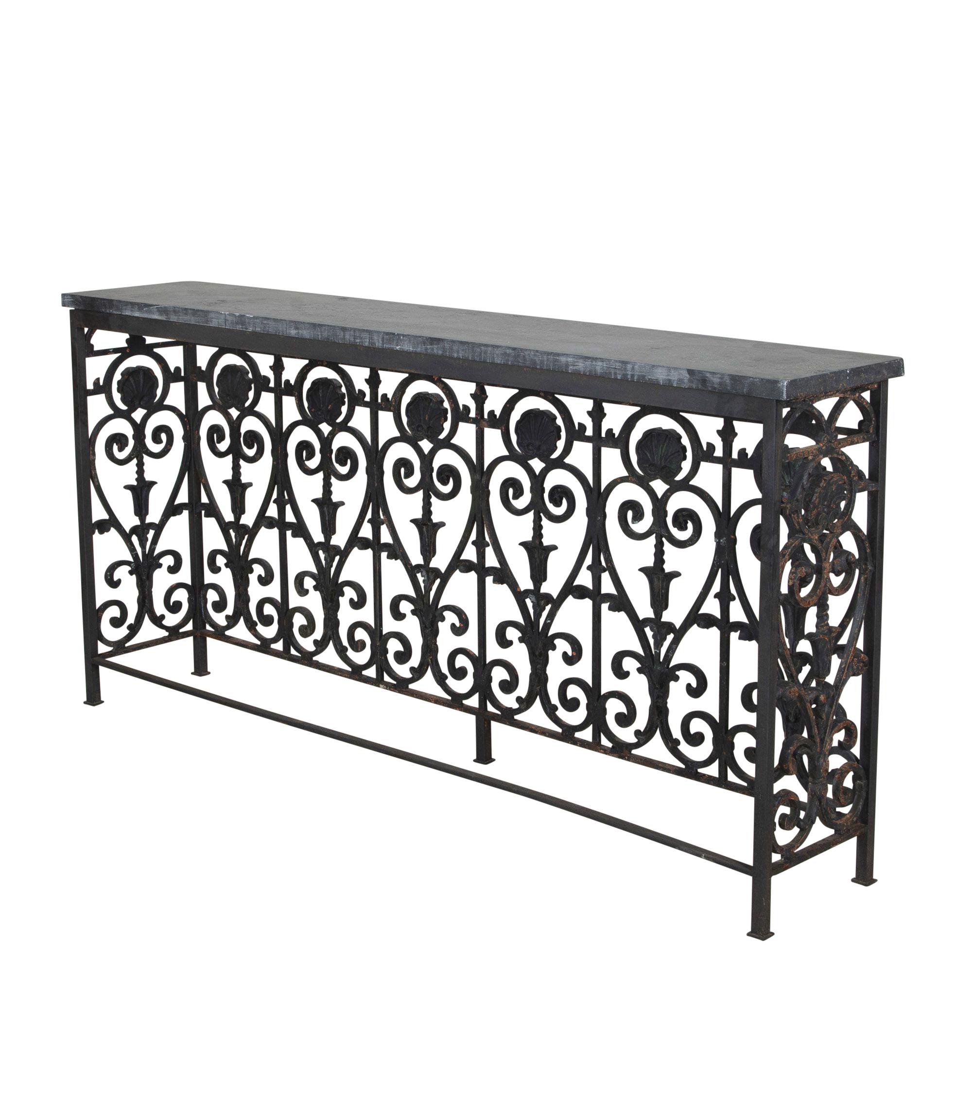 19th Century French Iron Console In Good Condition For Sale In Tetbury, Gloucestershire