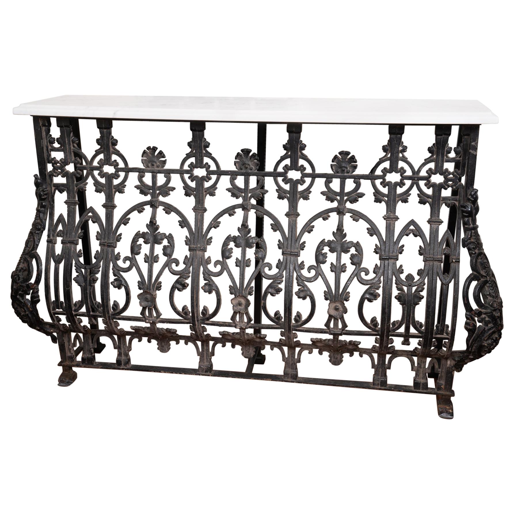 19th Century French Iron Console