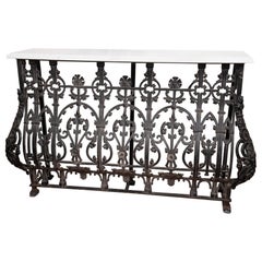 Antique 19th Century French Iron Console