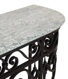 19th Century French Iron Console Table