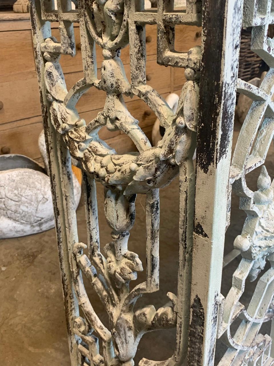 19th Century French Iron Console Table 1