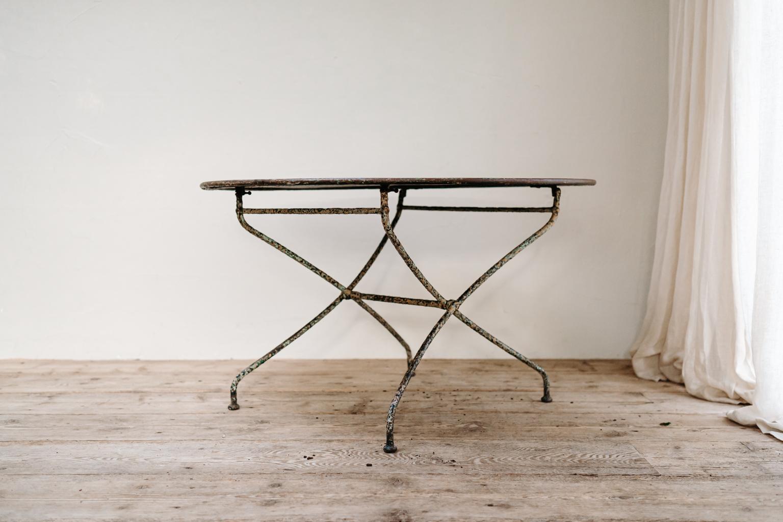 19th Century French Iron Folding Table In Good Condition In Brecht, BE