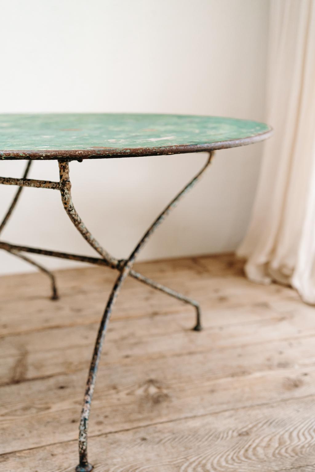 19th Century French Iron Folding Table 1