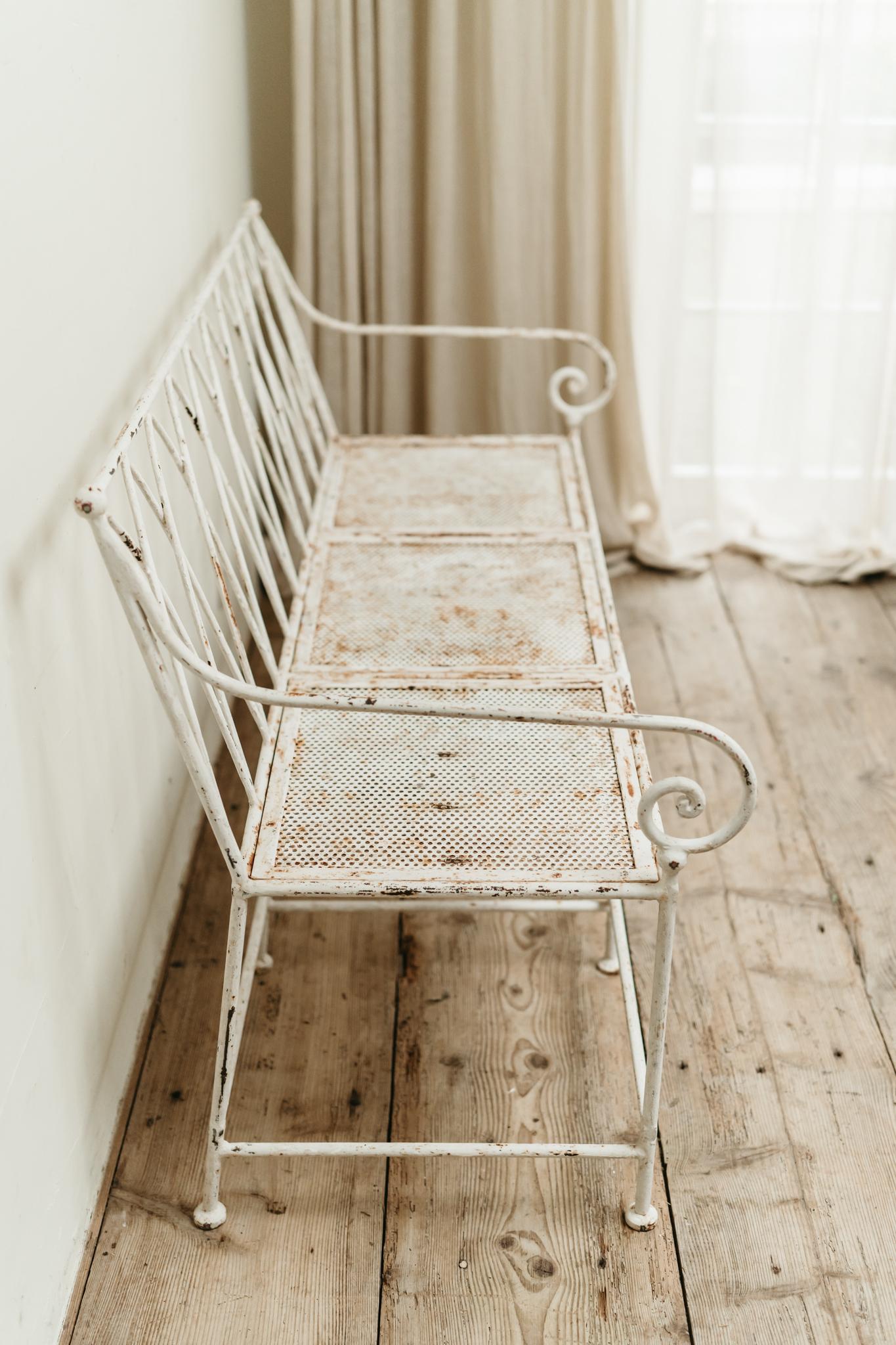 19th century French iron garden bench ... For Sale 10