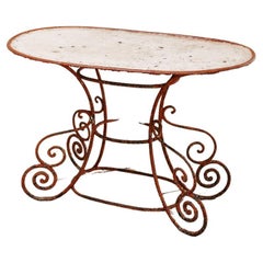 19th Century French Iron Garden Table