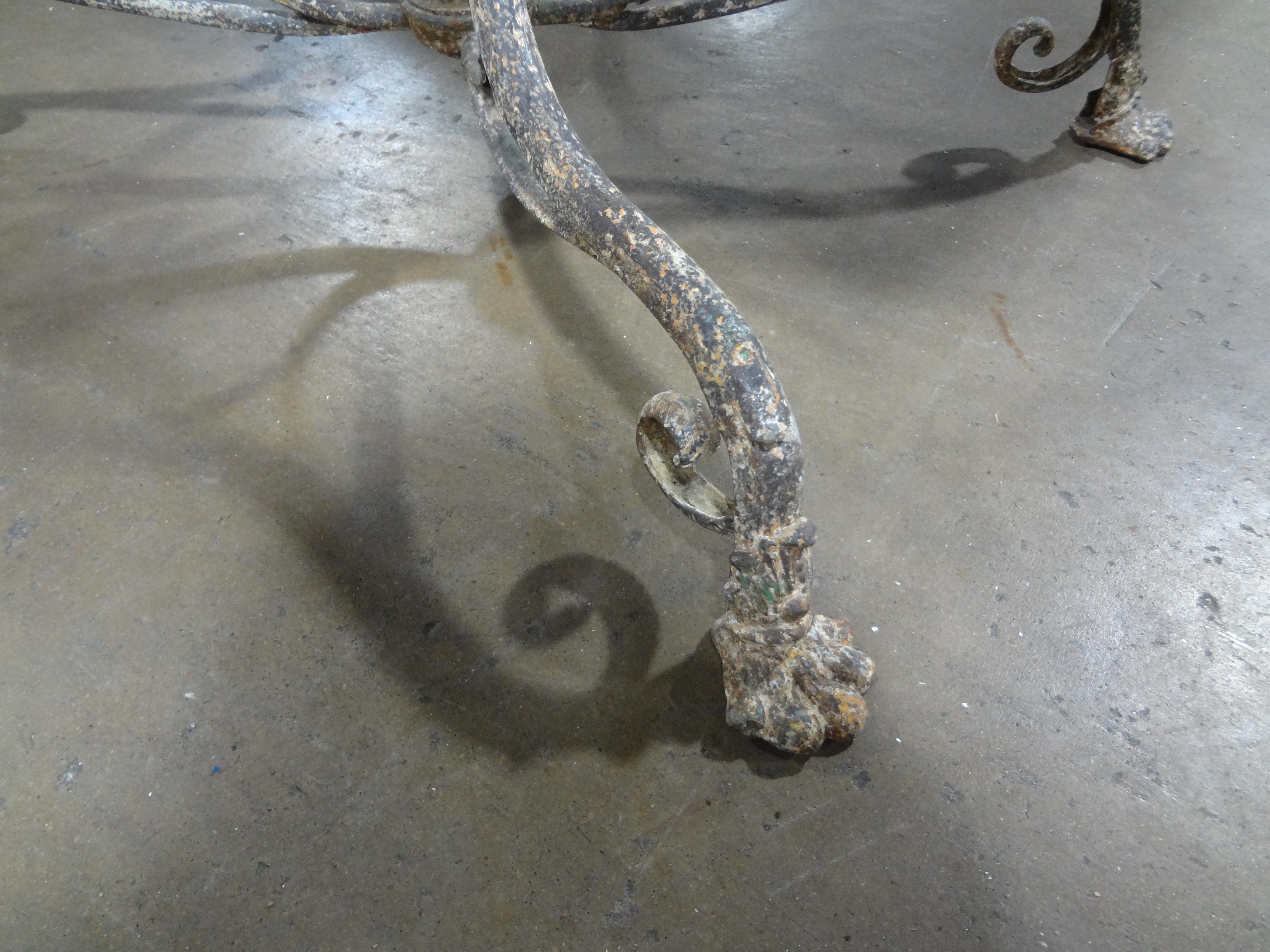 19th Century French Iron Garden Table By Arras For Sale 6