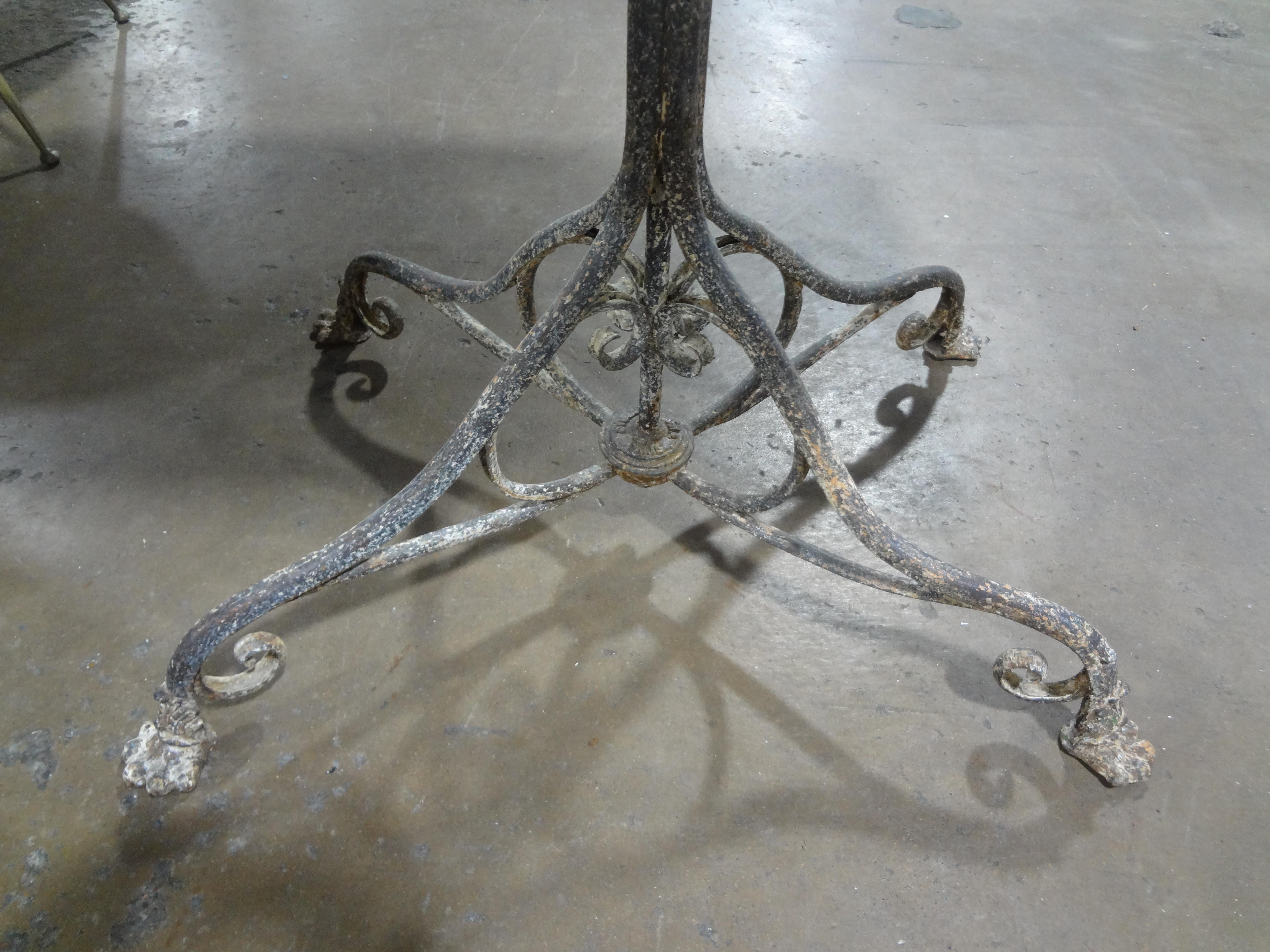19th Century French Iron Garden Table By Arras For Sale 4