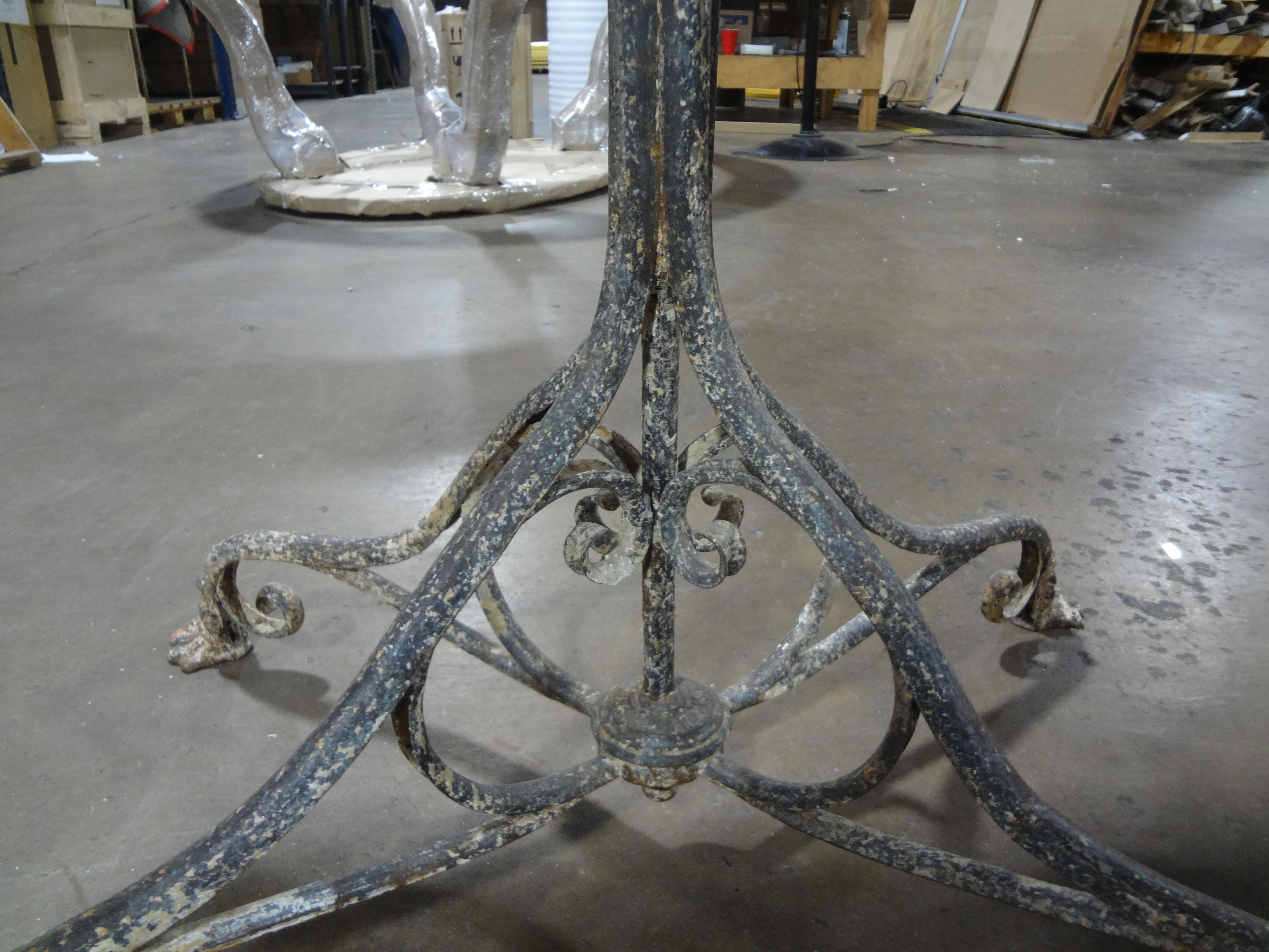 19th Century French Iron Garden Table By Arras For Sale 5