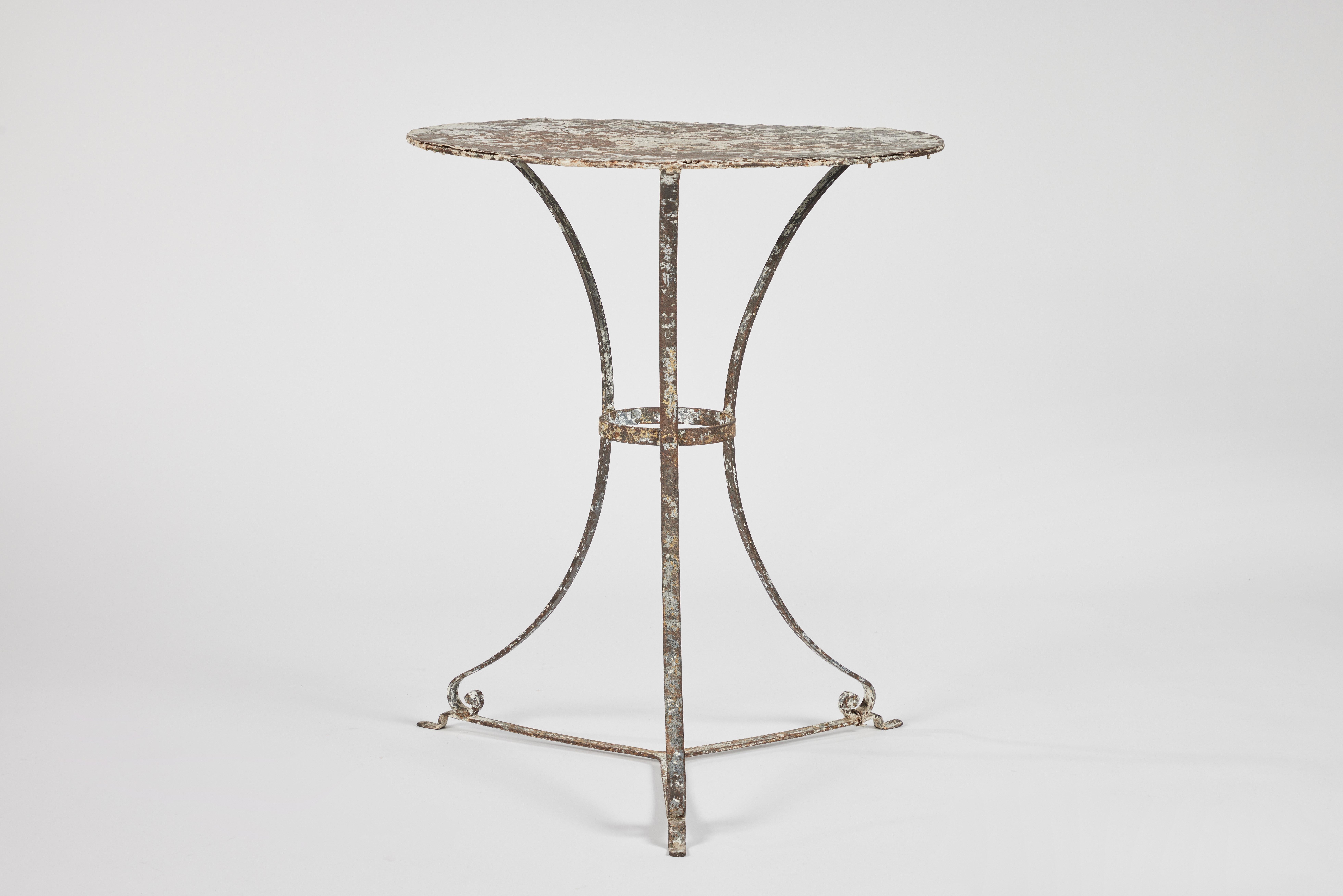 19th Century French Iron Garden Table In Fair Condition In Chicago, IL
