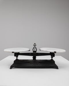 19th Century French Iron & Marble Scale