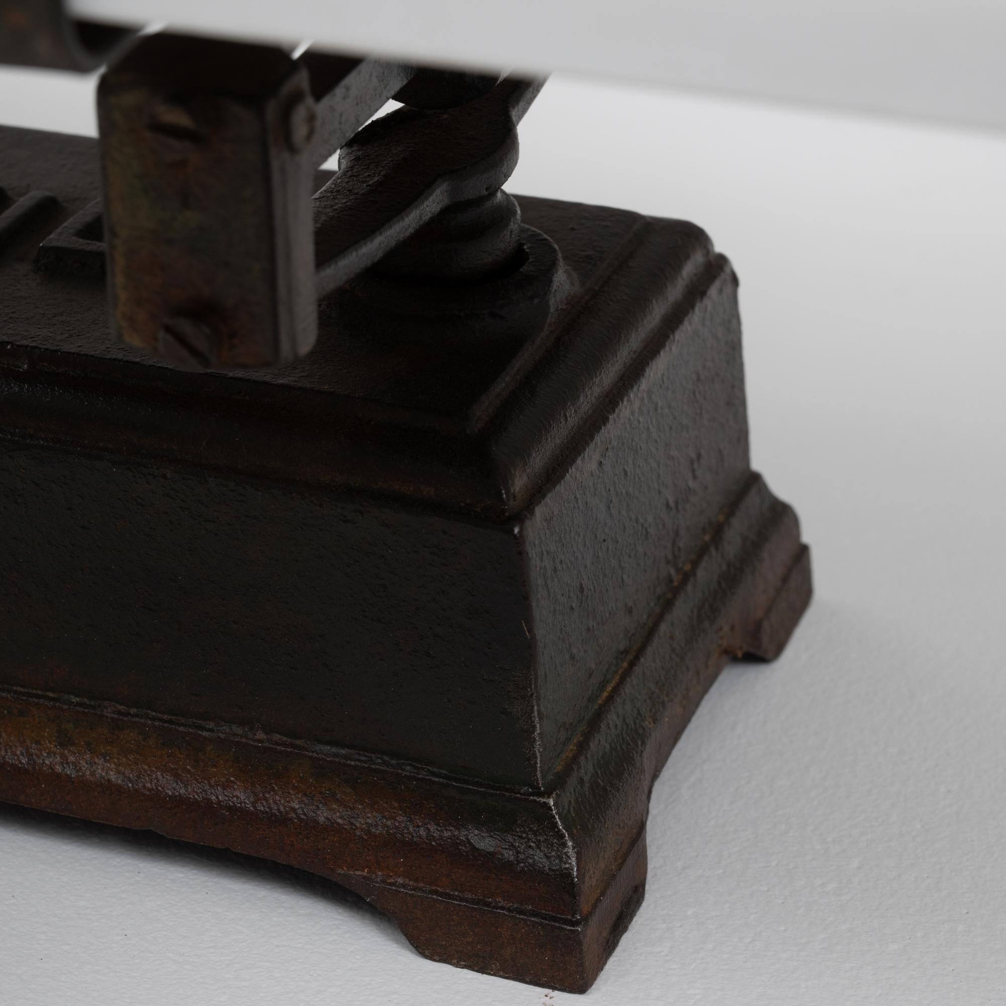 Scala francese in ferro e marmo del XIX secolo in vendita 3