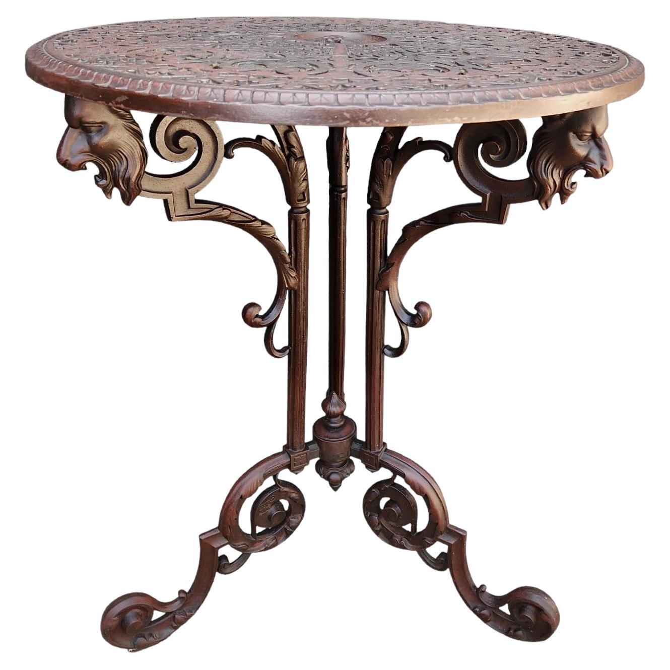 19th Century French Iron Neoclassic Round Table For Sale